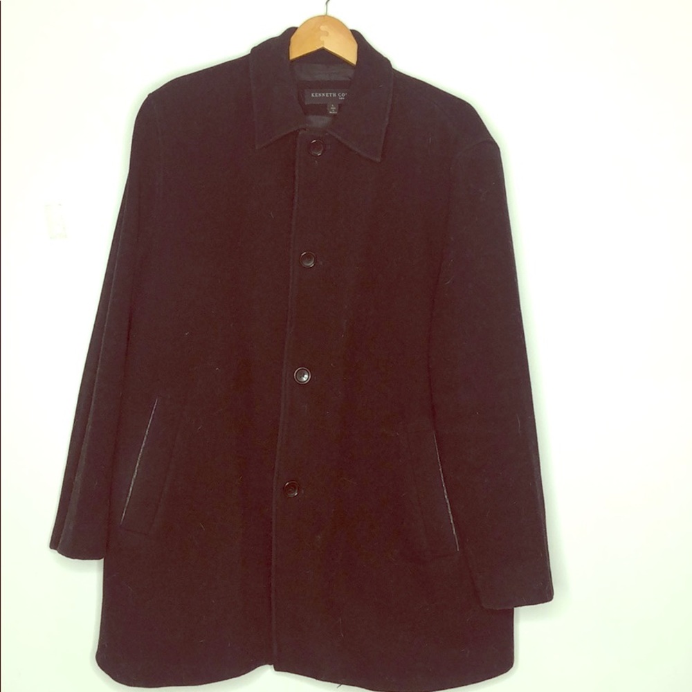 Kenneth Cole black coat size Large